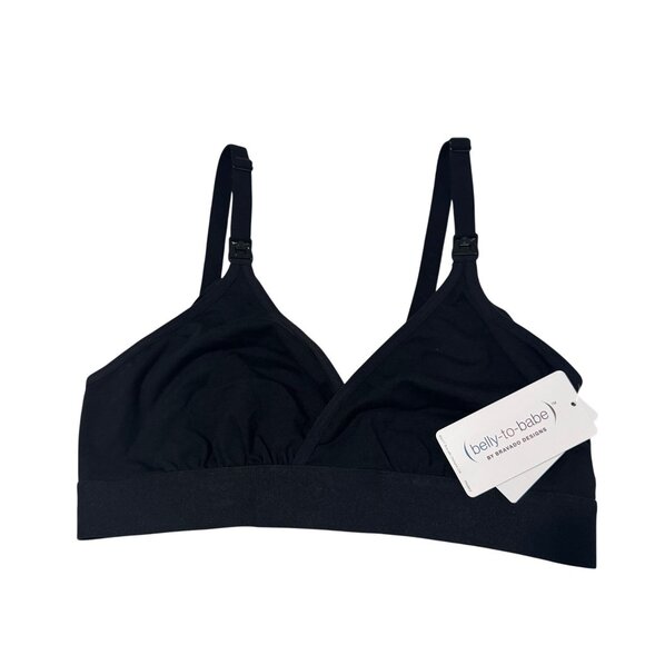 Belly-To-Babe Bravado Designs Nursing Bra Black With Wide Bottom Band M/M - Picture 3 of 12